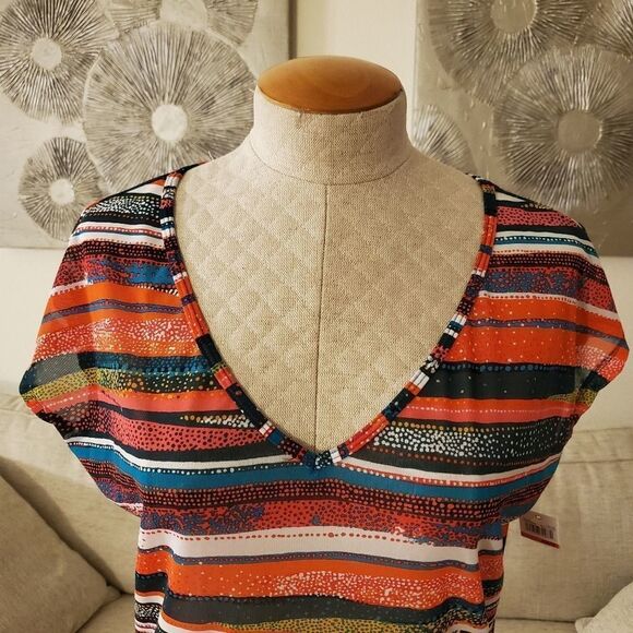 Anne Cole Sand Stripe Printed Cover-Up size XS/Sm - Picture 5 of 12